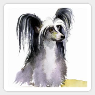 Watercolor Chinese Crested - Dog Lovers Sticker